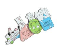 iplusmile Lot de 4 Épinglettes Créatives en Alliage Forme Tube à Essai pour Paquet et Pulls, Broches Décoratives Solide Style Chimie Esthétique Unique