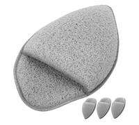 iplusmile Lot De 4 Éponges Exfoliantes Visage Triangulaires, Polyuréthane, Gris, Nettoyage Précis, Démaquillant, Pour Peaux Sensibles, Utilisation Quotidienne