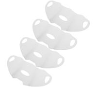iplusmile Lot de 4 Masques Visage en Tissu Élastique Blanc pour Soins du Visage, Protection Solaire et Peau Lisse, pour Activités en Plein Air