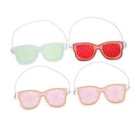 iplusmile Lot de 4 Masques Yeux Décoratifs et Rafraîchissants en Gel Pvc, Taille Unique, Compresses Oculaires Réutilisables, Soins Anti-poches et Détente pour Garçon et Filles et Adultes à Domicile