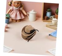 iplusmile Lot De 4 Mini Chapeaux De Cowboy pour Poupées Mini Chapeau De Cow-Girl Chapeaux Miniatures pour L & #39; Artisanat Petites Casquettes De Déguisement Chapeau De Cow-Girl
