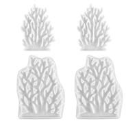 iplusmile Lot de 4 Moules en Silicone Thème Marin pour Artisanat Moules Corail 2 Grands 2 Petits Silicone Souple Création Résine Époxy Décoration Table Marine DIY