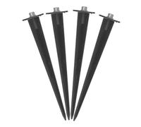 iplusmile Lot de 4 Poteaux D'insertion pour Projecteurs Solaires, Aluminium Moulé sous Pression, 160x35 Mm, Résistants au Vent, pour Éclairage Extérieur Jardin, Piquets Robustes et Stables