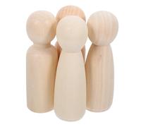 iplusmile Lot de 4 Poupées en Bois à Peindre Marionnette Soi-même Garçon et Filles 120 Mm Naturel DIY Décoration Créative Activités Manuelles Loisirs Artistiques