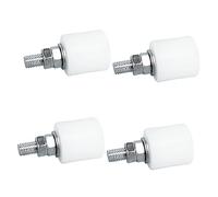 iplusmile Lot De 4 Roulettes De Chariot Pour Porte Coulissante Roulettes De Portail Bloc En Nylon Pour Portail Coulissant Roulette De Portail Coulissant Roue De Guidage En Nylon Blanc