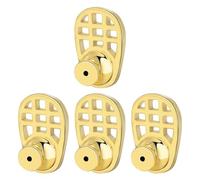 iplusmile Lot de 4 set de Supports Stabilisateurs en Maille Plaqués Or 18K pour Boucles D’Oreilles Lourdes Fermoirs de Rechange Anti-Affaissement Disques en Silicone Souple Protection des