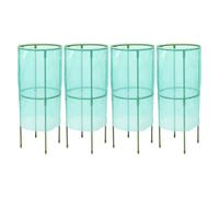 iplusmile Lot de 4 Sets de Cages de Protection pour Plantes Grimpantes en Plastique Ø24Cm X H55Cm Housse Coupe-Vent et Anti-Insectes pour Potager et Serrage Protection Hivernale pour