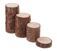 iplusmile Lot de 4 Souches Miniatures en pour Hamster Accessoires de Cage à Hamster Décoration Naturelle Environnement Engagé Compact 4Pcs
