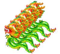 iplusmile Lot de 5 Ballons en Aluminium Vert de Dragon Chinois pour Décoration de Fête Ballon Dessin Animé Grand Format pour Nouvel An Chinois Anniversaire et Fête du Printemps 2024