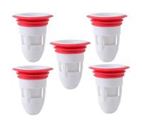 iplusmile Lot de 5 Bouchons de Vidange en Silicone Blanc Anti-Odeurs Valve Anti-Retour et Joint D’Étanchéité pour Siphon de Sol Compatible Salle de Bain Cuisine Protection Refoulement