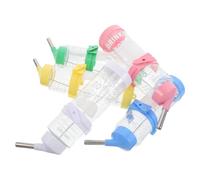 iplusmile Lot de 5 Bouteilles d'eau Anti-Fuite 250 ML pour Petits Animaux Distributeur d'eau pour Hamsters Lapins Chinchillas Cochons d'Inde Gourde Transparente Facile à Remplir et