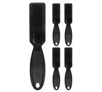 iplusmile Lot de 5 Peignes à Barbe Antistatique avec Brosse à Barbe Dégradée et Pinceau de Rasage de Voyage Noir, Manche Long Ergonomique, pour Entretien Précis et Coiffage Moustache