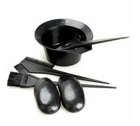 iplusmile Lot de 5 Pièces Kit de Teinture Cheveux Professionnel Brosses et Peigne à Coloration Bol à Teinture Pratique Noir Accessoires Coiffure Salon et Usage Maison