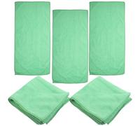 iplusmile Lot de 5 Serviettes pour Petits Animaux en Microfibre Verte, Lavables et Douces, Tapis de Couchage Confortable pour Cage de Petits Animaux