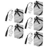 iplusmile Lot de 5 sets de Marque-Pages en Métal de Note de Musique Élégants et Chics pour Présents Musicaux Étudiants Lecture Bureau Maison Coffret Présent Inclus