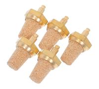 iplusmile Lot de 5 Silencieux à Buse en Laiton M5 Universels pour Machine à Brouillard, Filtre Pierre à Bulles, Accessoire pour Compresseur D'air, du Bruit, Compatible Machines Effets Scène