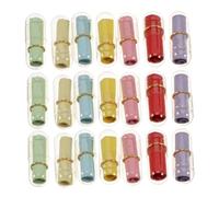 iplusmile Lot de 50 Mini Bouteilles à Souhaits en Plastique pour Décoration et Présents, pour Mariage Bouchons, Mignonnettes Vides à Message Couleur Aléatoire