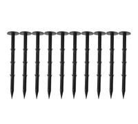 iplusmile Lot de 50 Piquets de Sol en PP Noir 20 Cm, Design Ancre Robuste et Antirouille, pour Camping, Jardinage et Excursions en Plein Air