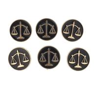 iplusmile Lot de 6 Broches en Métal Balance Justice Insignes de Revers pour Avocat et Élève en Droit Broches Décoratives pour Costume Robe Foulard et Paquet à Dos Accessoire