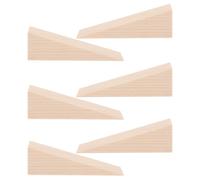 iplusmile Lot de 6 Butées de Porte en Bois Antidérapantes Forme Triangulaire 10X3X3 CM Cale-Porte Sécurité pour Maison et Bureau Bloc de Maintien Stable pour Sols en Bois ou Stratifiés
