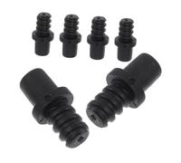 iplusmile Lot de 6 Connecteurs Autobloquants pour Poignée de Brosse Wc Adaptateurs à Vis 127 MM en PP Noir Joint Compatibles pour Salle de Bain Remplacement Rapide et Fixation