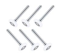 iplusmile Lot de 6 Roulettes de Remplacement en Nylon Blanc 45x120 Mm avec Roulements 6200 Silencieux pour Porte de Garage Résidentielle et Commerciale, Galets Stables Résistants