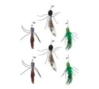 iplusmile Lot de 6 Têtes de Remplacement pour Interactif Chat Insectes en Plastique Robuste Couleurs Vert Gris et Noir Accessoires pour Stimuler l'exercice et L'Attachement du Chaton