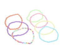 iplusmile Lot de 7 Bracelets de Perles Colorés pour Garçon et Filles Bracelets d'Été Ajustables en Perles pour Filles et Adolescentes Bijoux Légers pour Poignets de 4 à 6 Ans Usage
