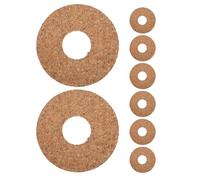 iplusmile Lot de 8 Bouchons en Liège Perforés pour Vases Hydroponiques 80X20X73 MM Couvercles en Liège pour Pots en Verre Adaptés à la Propagation des Plantes et à la Décoration