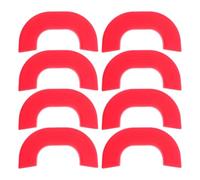 iplusmile Lot de 8 Manchons en Silicone Rouge Moyen, Protège-poignées Anti-brûlure pour Casseroles et Poêles en Fonte, Isolants Thermiques Résistants la Chaleur, Accessoires la Cuisine