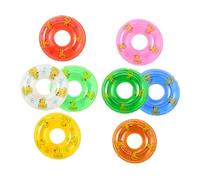 iplusmile Lot de 8 Mini Bouées Gonflables pour Bain Garçon et Filles Décorations Flottantes en PVC Multicolores Jouets Natation Ludiques pour Fête et Photo Accessoires Baignade Piscine