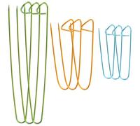 iplusmile Lot de 9 Porte-Mailles en Aluminium Coloré pour Tricot Épingles Porte-Mailles Légères et Portables Outil de Tricot DIY Pratique Accessoire Indispensable pour Couleur Aléatoire