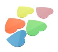 iplusmile Lot de Blocs Notes Autocollants Fluorescents Forme de Cœur Étiquettes Adhésives Transparentes Pet Notes Pratiques pour Bureau Étudiants et Organisation Quotidienne