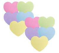 iplusmile Lot de Blocs Notes Autocollants Forme de Cœur Pads Mémo Décoratifs et Adhésifs pour Bureau École et Maison Notes Fantaisie Portables et Auto Adhésives