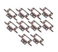 iplusmile Lot de Charnières Vintage Bronze Rouge Paumelles Robustes pour Portes Armoire et Placards Finition Anti-rouille pour Meubles Anciens et Rénovations