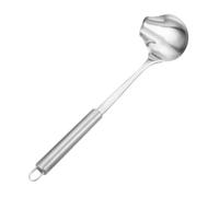 iplusmile Louche Inox Petite Cuillère de Service Acier Inoxydable avec Bec Verseur Manche Long Confortable Louche de Cuisine Polyvalente pour Sauces et Condiments Ustensile Cuisine pour