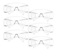 iplusmile Lunettes de Protection Transparentes Plastique Lunettes de Sécurité 6 Paires Ventilées pour Laboratoires et Usines