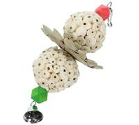 iplusmile Mâcher pour Cage à Oiseaux Balançoire à Oiseaux en Bois Rustique Stimule L'enthousiasme Multifonctionnel pour Perruches et Budgies