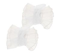 iplusmile Manchettes Lolita En Dentelle Blanche Sans Doigts Nœud Fin, Bracelet Élastique En Tulle Léger, Accessoire Féminin Pour Mariage, Bal Ou Soirée Élégante