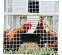 iplusmile Mangeoire Plastique pour Volailles et Chèvres Auge Alimentation Suspendue Capacité Robuste et Hygiénique Distributeur Automatique pour Poulets et Bac à Nourriture PP Noir