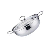 iplusmile Marmite Acier Inoxydable avec Couvercle Verre Casserole de Cuisson Compatible Gaz et Induction pour Mijotés et Familiales