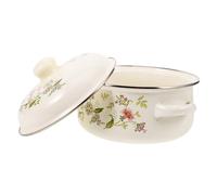 iplusmile Marmite Émaillée pour Soupe et Ragoût Casserole Polyvalente Compatible Induction Résistante Haute Température Chauffe Uniforme et Entretien Facile Cuisinez Sainement Maison