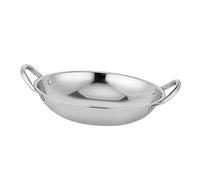 iplusmile Marmite Ronde en Acier Inoxydable Double Poignée Grosse Capacité Adaptée aux Fruits de Mer Nettoyage Pratique Usage Domestique et Professionnel