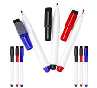 iplusmile Marqueurs Magnétiques Rechargeables Effaçables à Sec 9 Pièces Couleurs Variées Pointe Fine pour Tableau Blanc Usage École et Environnement Professionnel