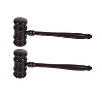 iplusmile Marteaux de Juge en Bois Massif 2pcs, Design Traditionnel Compact et Polyvalent, Maillets Élégants pour Ventes aux Enchères et Usage Professionnel