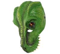 iplusmile Masque de Dinosaure Pu Vert, Design 3d Réaliste, Facile à Porter