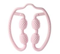 iplusmile Masseur Musculaire Portable pour Jambes de Massage à Quatre Roues Relaxant et Accessoire Pratique pour Yoga et Fitness et Facile à Transporter Couleur Rose Sakura