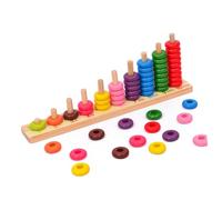 iplusmile Mathématique Bois Éducatif pour Garçon Fille Blocs de Construction Apprentissage des Additions et Soustractions Montessori pour Garçons et Filles