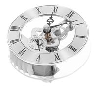 iplusmile Mécanisme d'Horloge à Quartz 86 MM Argenté avec Engrenages Visibles Chiffres Romains Insert Transparent pour Horloge Murale Remplacement Silencieux et Kit de Fabrication