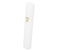 iplusmile Mezouzah Juive Résine Blanche Décor Rétro pour Porte Résistance Aux Intempéries Facile à Installer avec Accessoires Décoration Religieuse pour Maison et Jardin